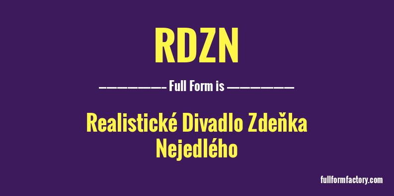 rdzn-full-form