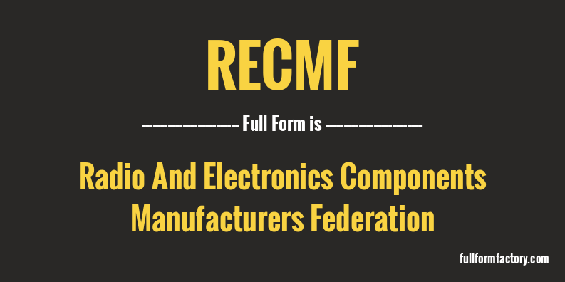 recmf-full-form