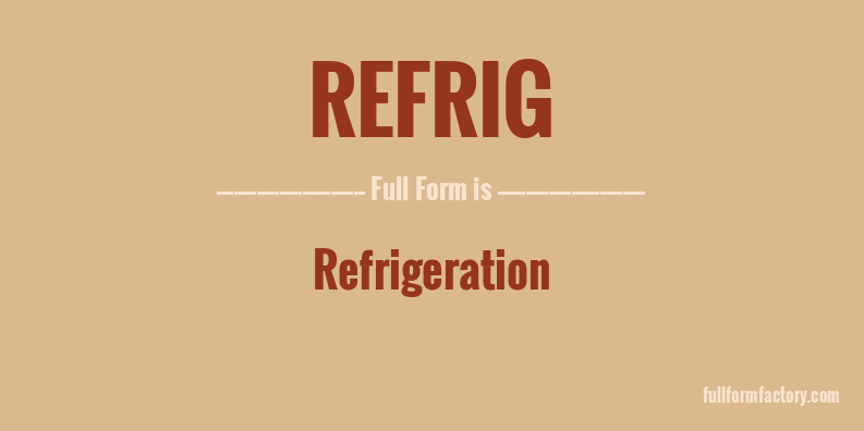 refrig-full-form