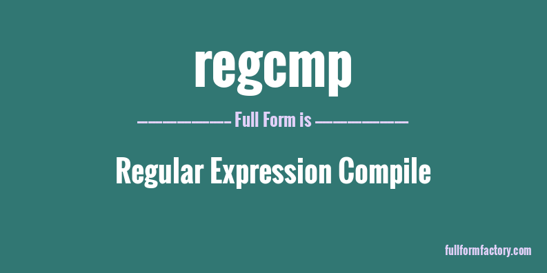 regcmp-full-form
