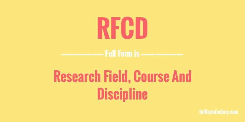 rfcd-full-form