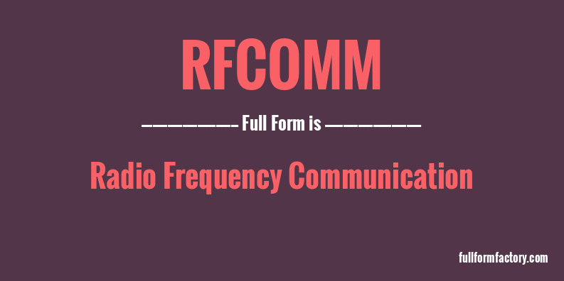 rfcomm-full-form