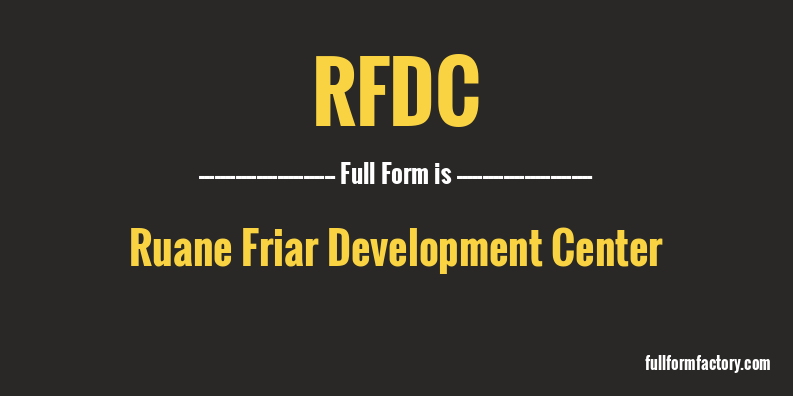 rfdc-full-form