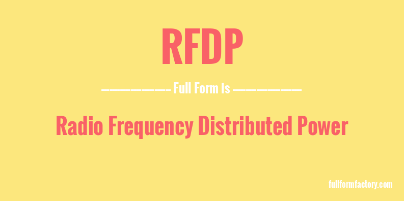 rfdp-full-form