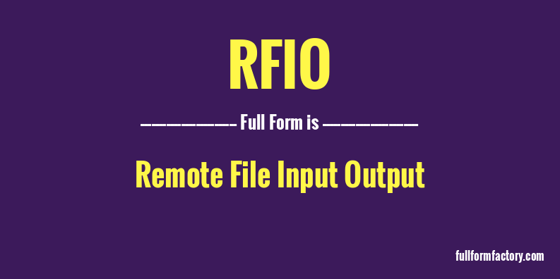 rfio-full-form