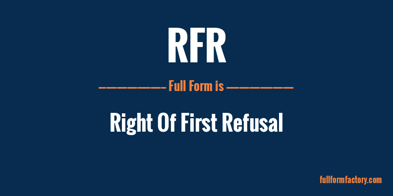 rfr-full-form