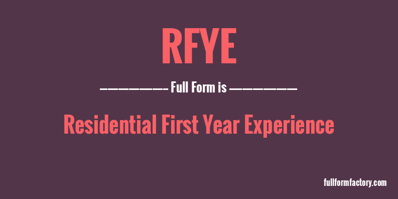 rfye-full-form