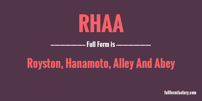 rhaa-full-form