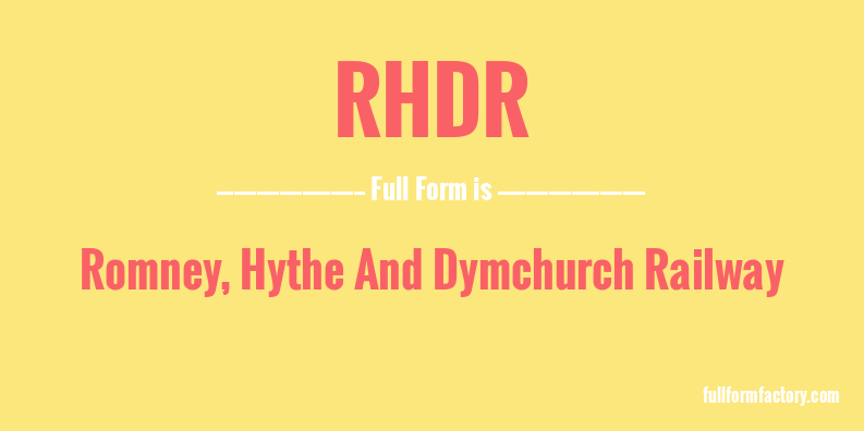rhdr-full-form