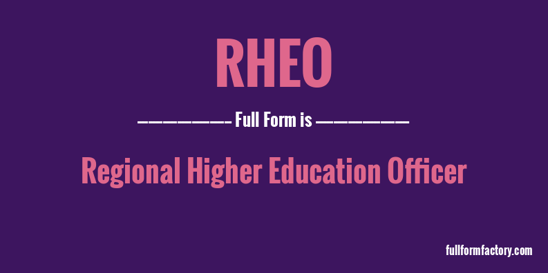 rheo-full-form