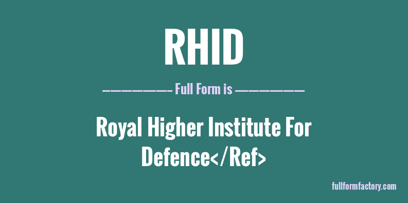 rhid-full-form
