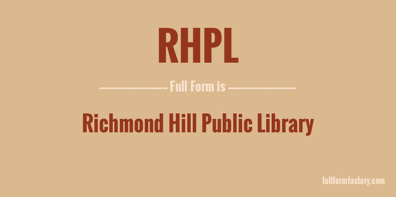 rhpl-full-form