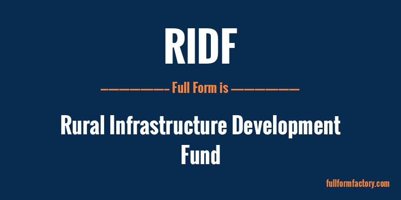ridf-full-form