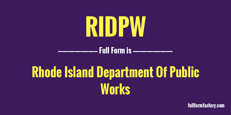 ridpw-full-form