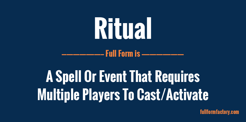ritual-full-form