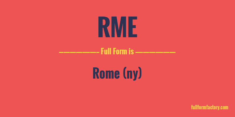 rme-full-form