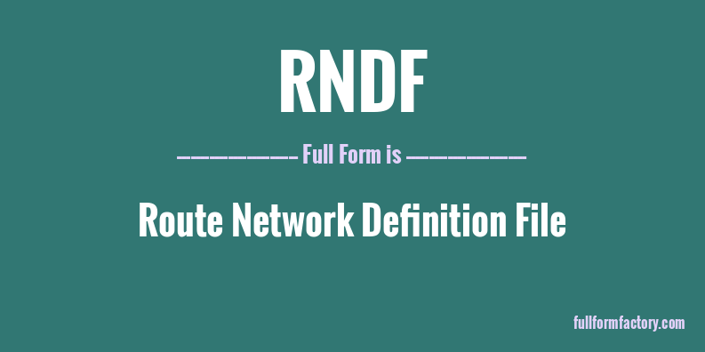 rndf-full-form