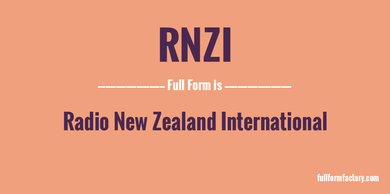 rnzi-full-form