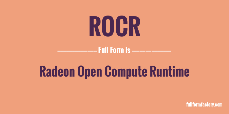 rocr-full-form