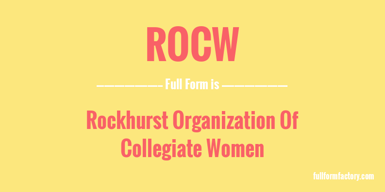 rocw-full-form