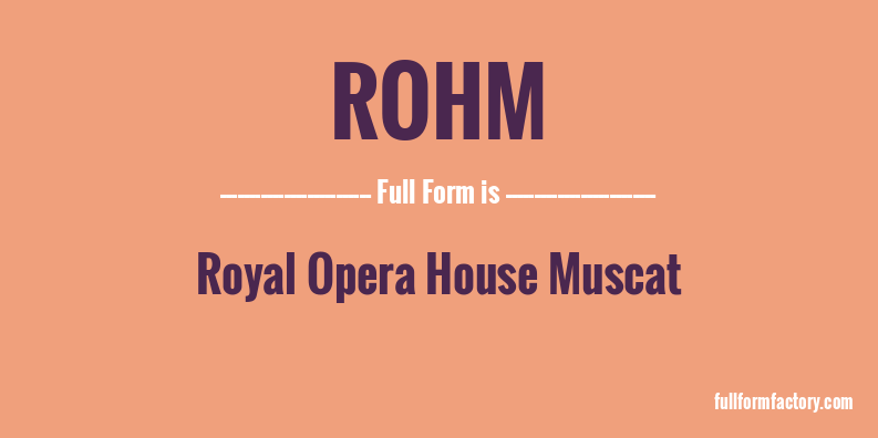rohm-full-form