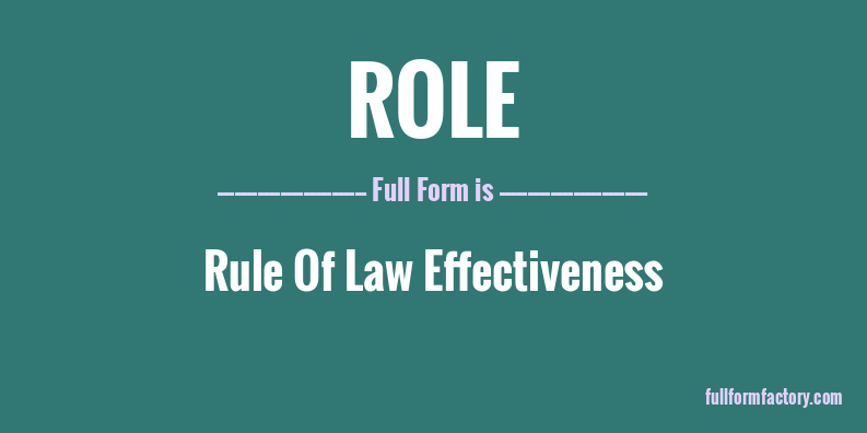 role-full-form
