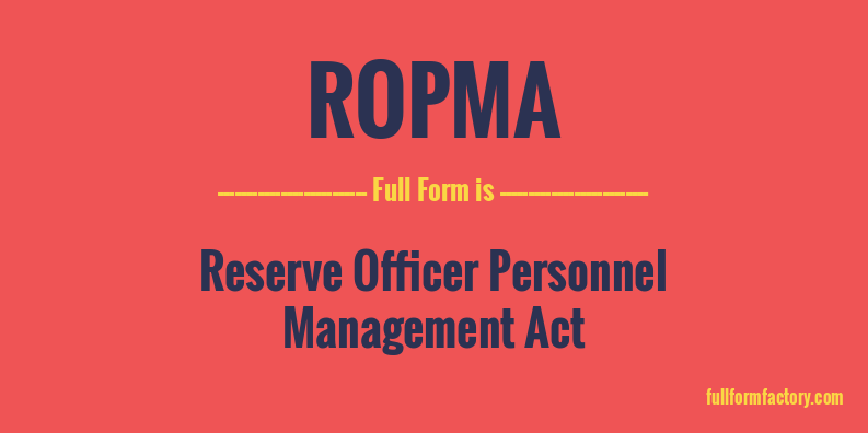 ropma-full-form