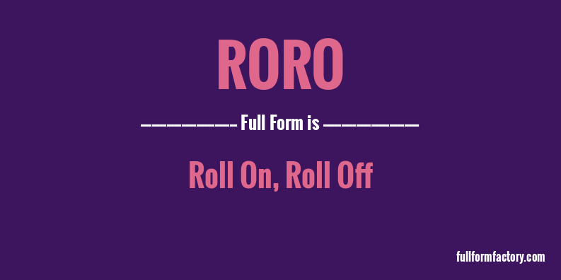 roro-full-form