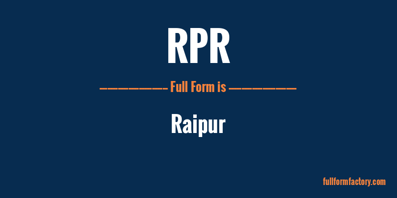 rpr-full-form