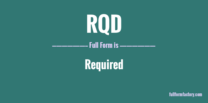 rqd-full-form