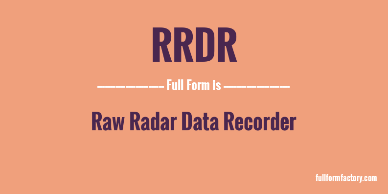rrdr-full-form