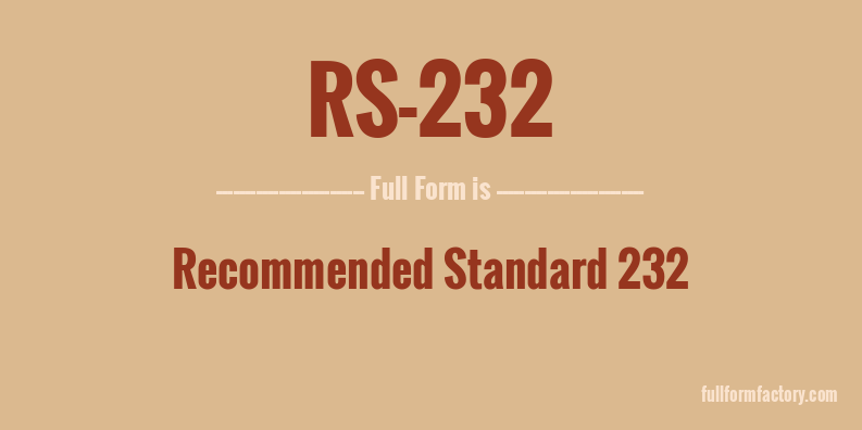 rs-232-full-form