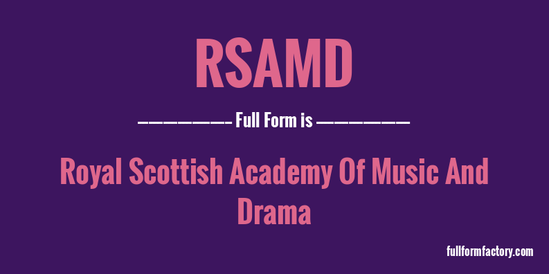 rsamd-full-form