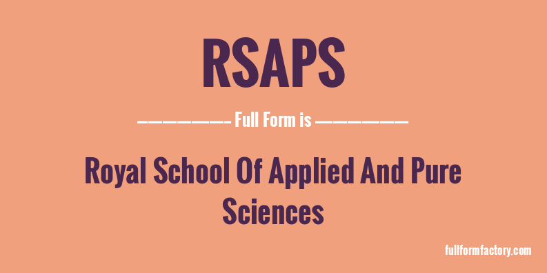 rsaps-full-form