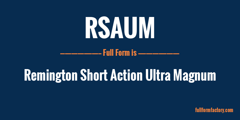 rsaum-full-form