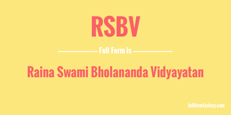 rsbv-full-form