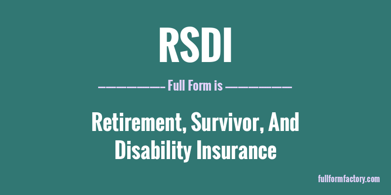 rsdi-full-form