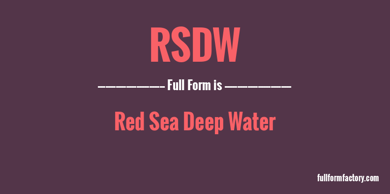 rsdw-full-form