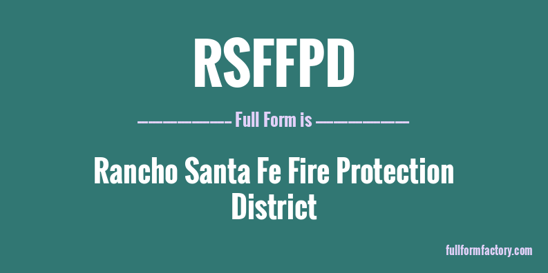 rsffpd-full-form