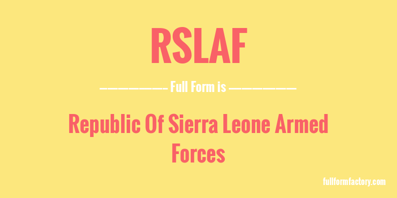 rslaf-full-form