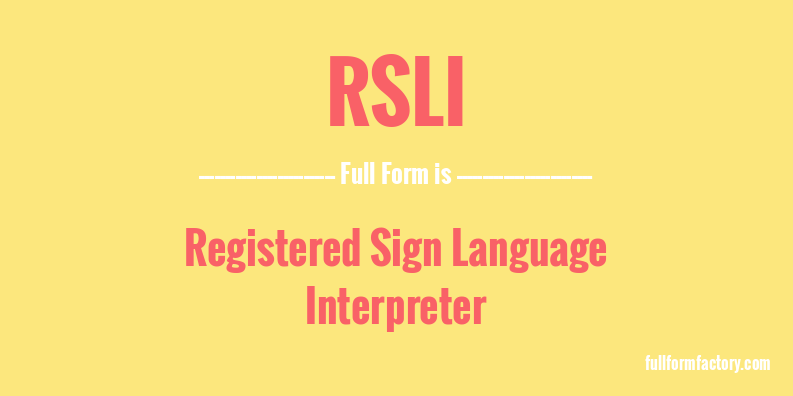rsli-full-form