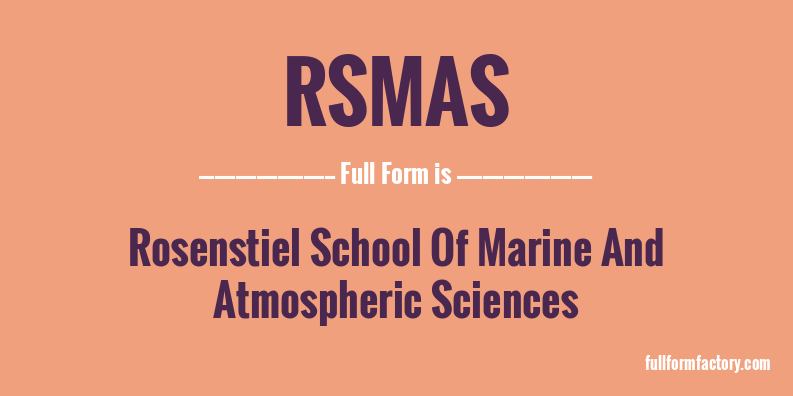 rsmas-full-form