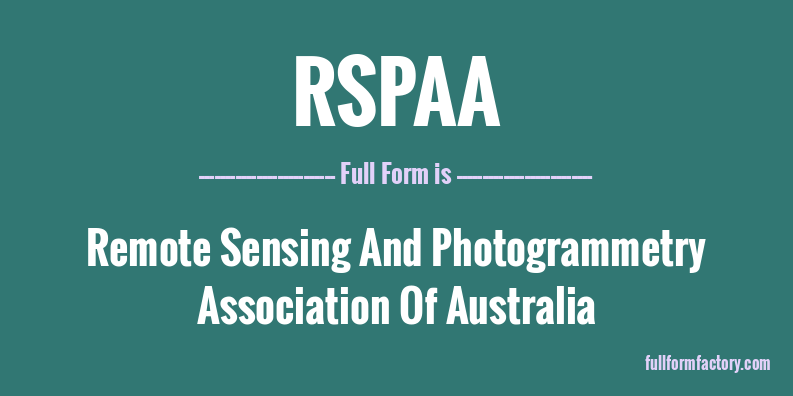 rspaa-full-form