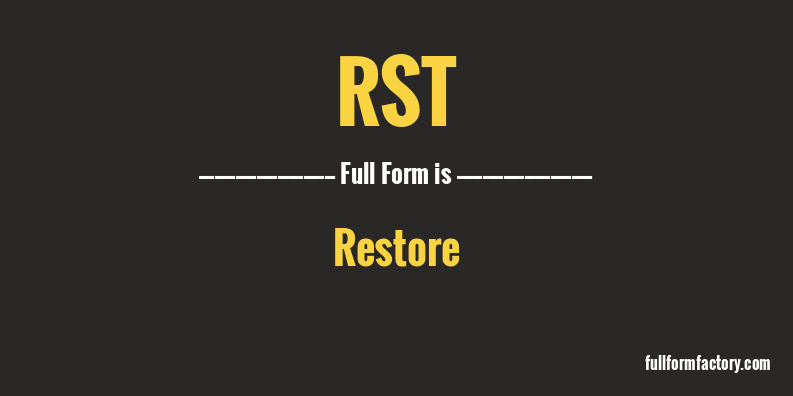 rst-full-form
