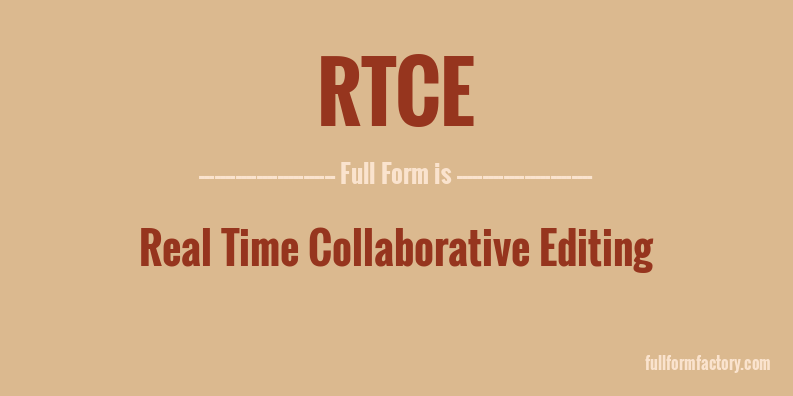 rtce-full-form