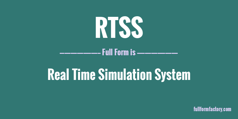 rtss-full-form