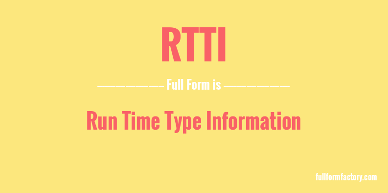 rtti-full-form