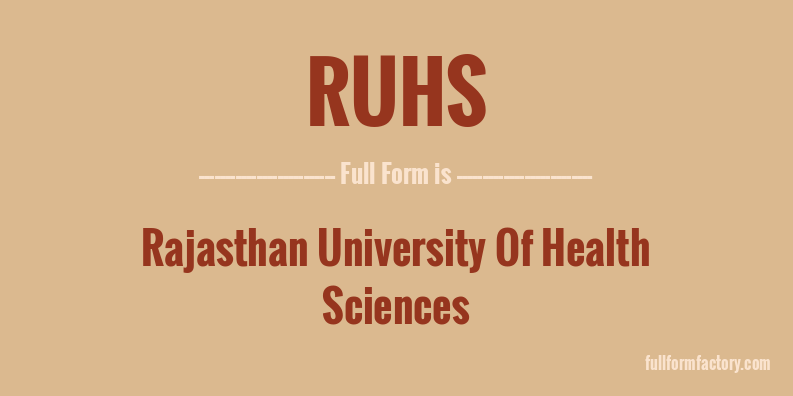 ruhs-full-form