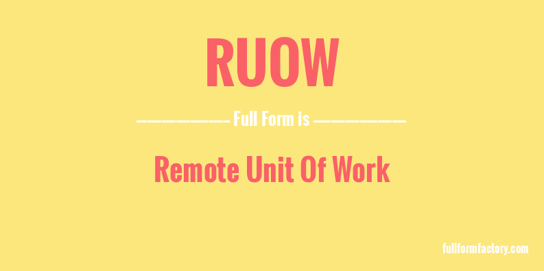 ruow-full-form