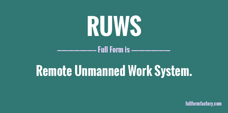 ruws-full-form